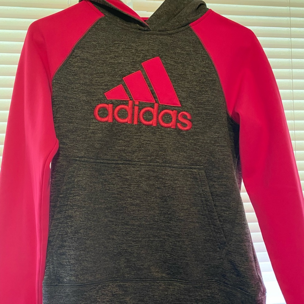 COPY - ADIDAS PINK AND GREY HOODIE!
